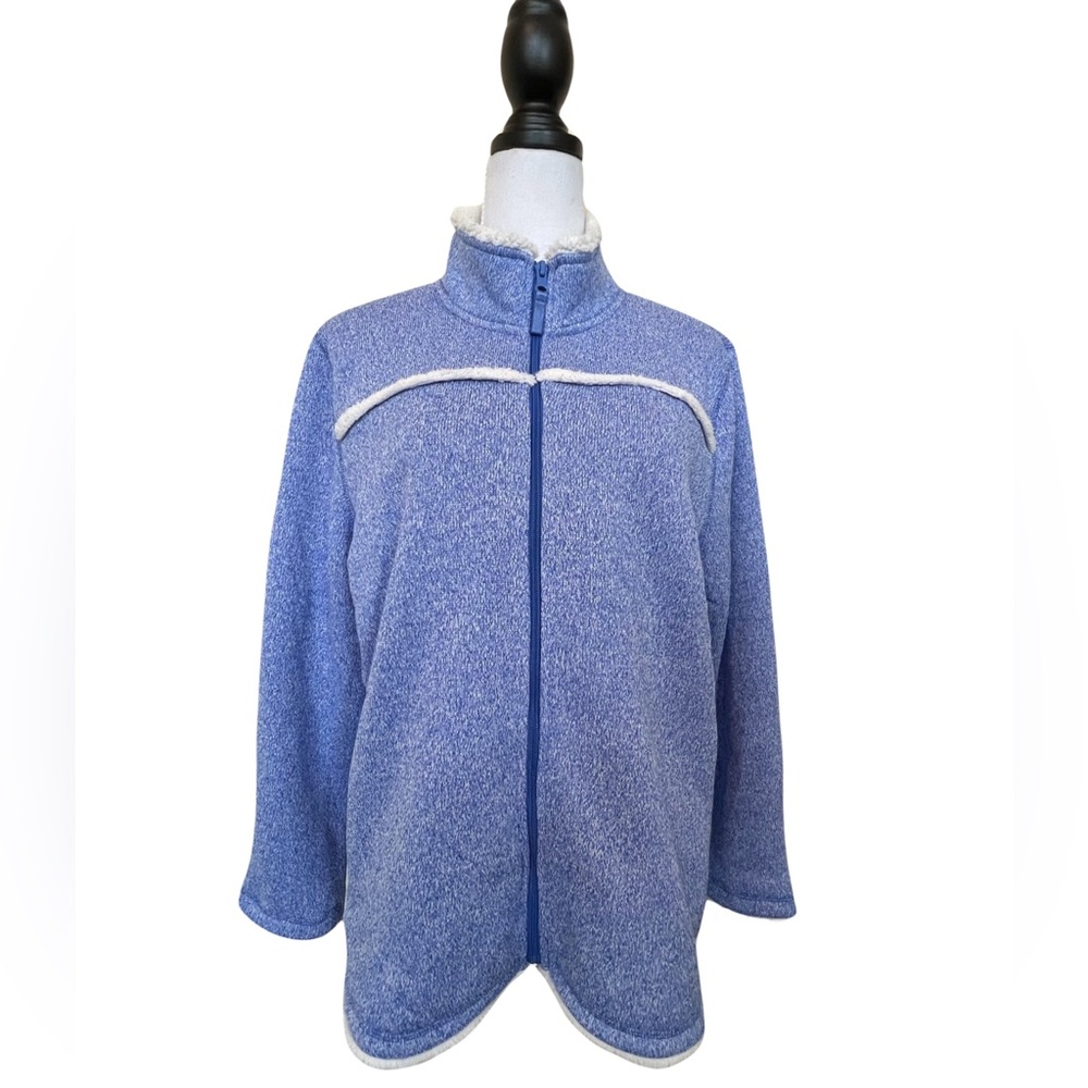 Cozy Talbots Sherpa jacket, blue